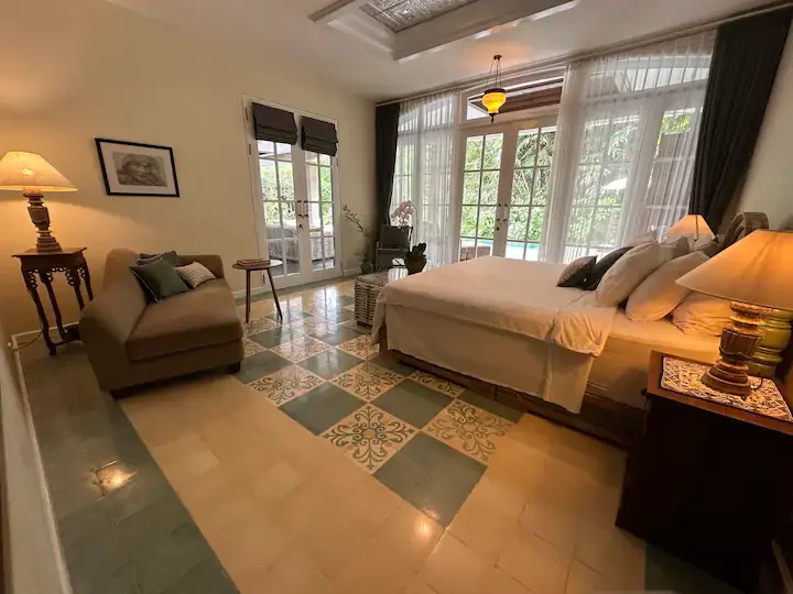 Chambre en joglo traditionnel &agrave; la Villa Taman Surga